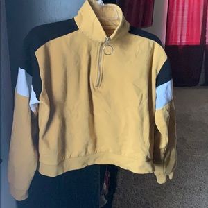 Reflex yellow zip up sweater